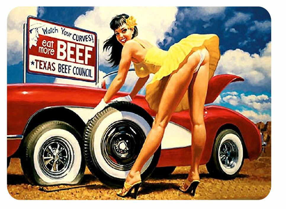 Vintage Style Pin Up Girl Sticker P104 Pinup Girl Sticker - Winter Park Products