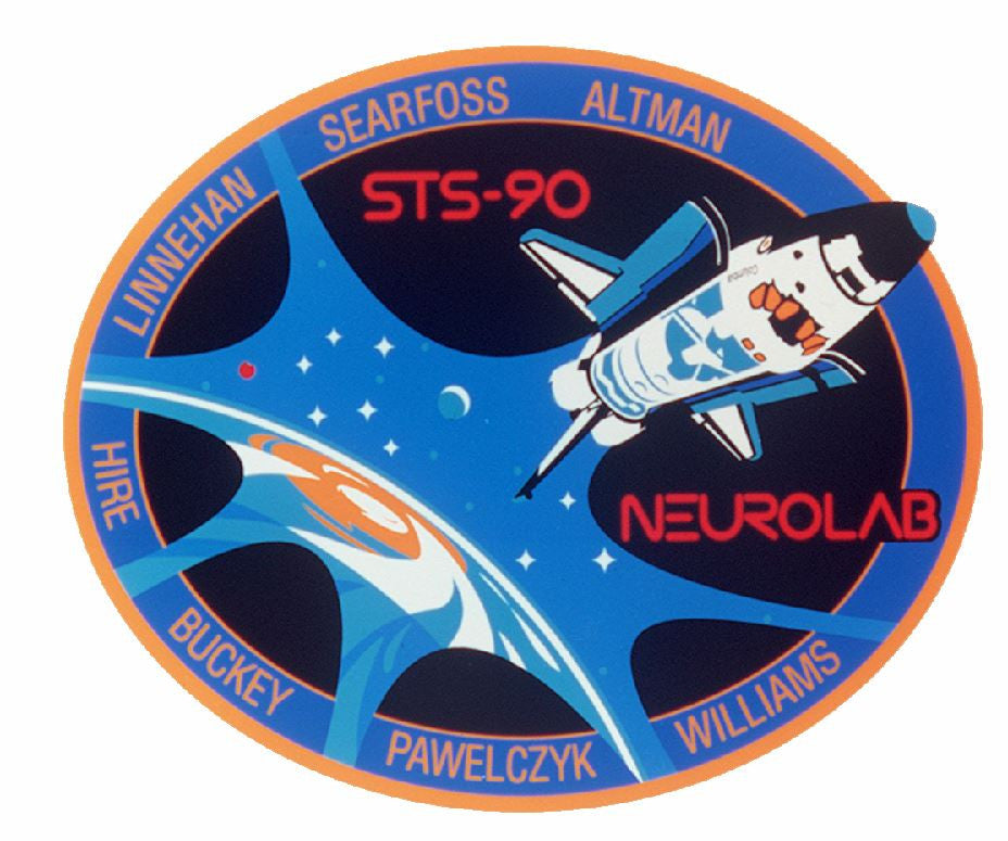 STS-90 Nasa Columbia Sticker M542 Space Program - Winter Park Products