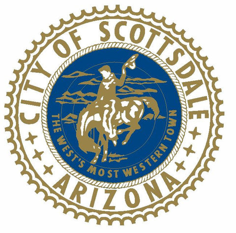 Seal of Scottsdale Arizona Sticker / Decal R648 - Winter Park Products