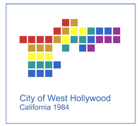 Seal of West Hollywood Sticker / Decal R741 - Winter Park Products