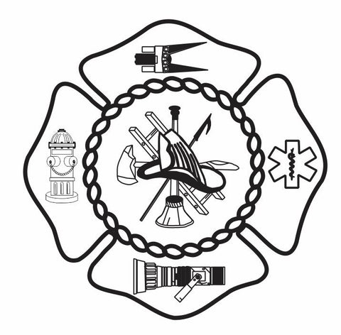 Fire Dept Sticker Decal R860 - Winter Park Products