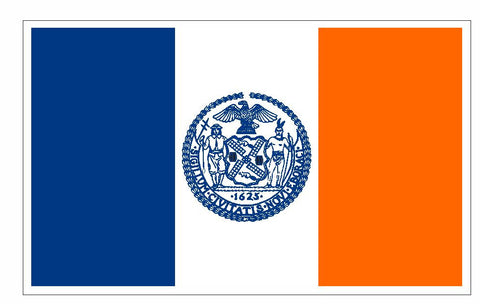 New York City Flag Sticker / Decal F664 - Winter Park Products