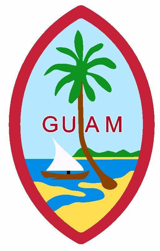 Seal of Guam Sticker / Decal R728 - Winter Park Products