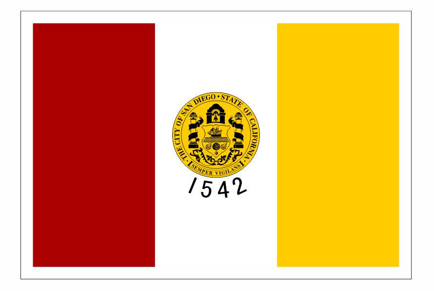 San Diego California Flag Sticker Decal F700 - Winter Park Products
