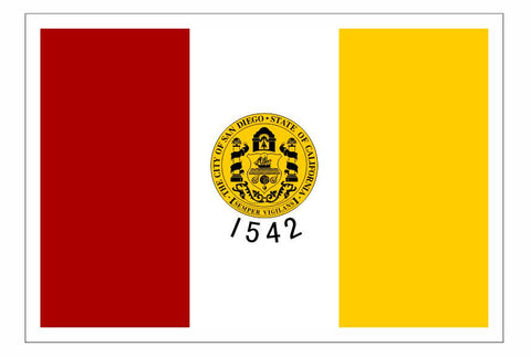 San Diego California Flag Sticker Decal F700 - Winter Park Products