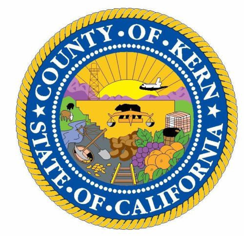 Seal of County of Kern Sticker / Decal R738 - Winter Park Products