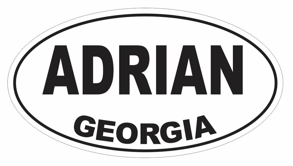 Adrian Georgia Oval Bumper Sticker or Helmet Sticker D2977 Euro Oval - Winter Park Products