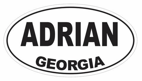 Adrian Georgia Oval Bumper Sticker or Helmet Sticker D2977 Euro Oval - Winter Park Products