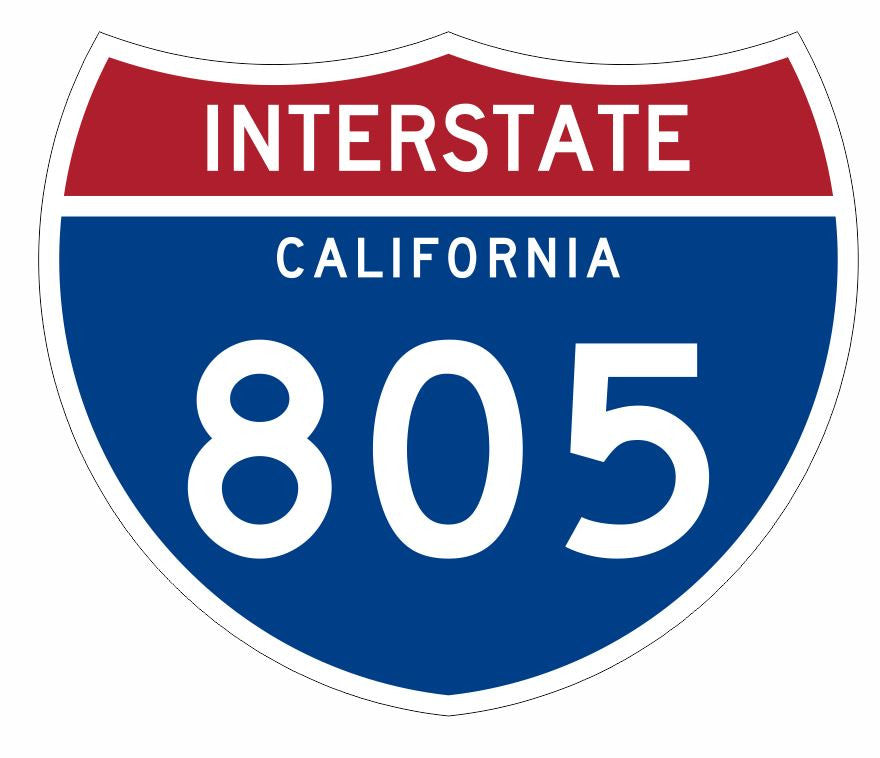 Interstate 805 Sticker Decal R959 Highway Sign - Winter Park Products
