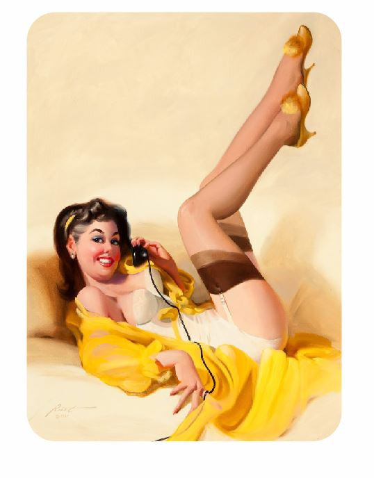 Vintage Style Pin Up Girl Sticker P111 Pinup Girl Sticker - Winter Park Products