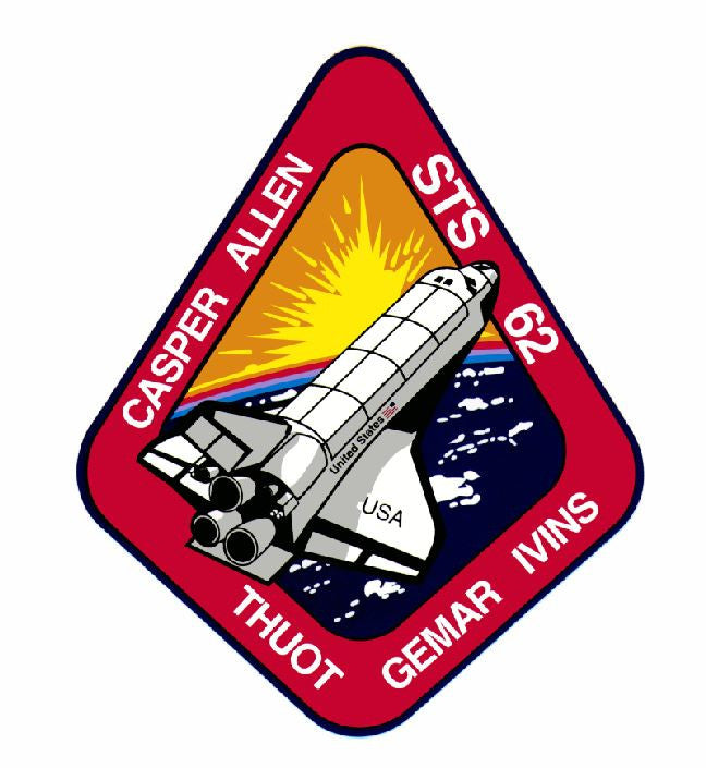 STS-62 Nasa Columbia Sticker M587 Space Program - Winter Park Products