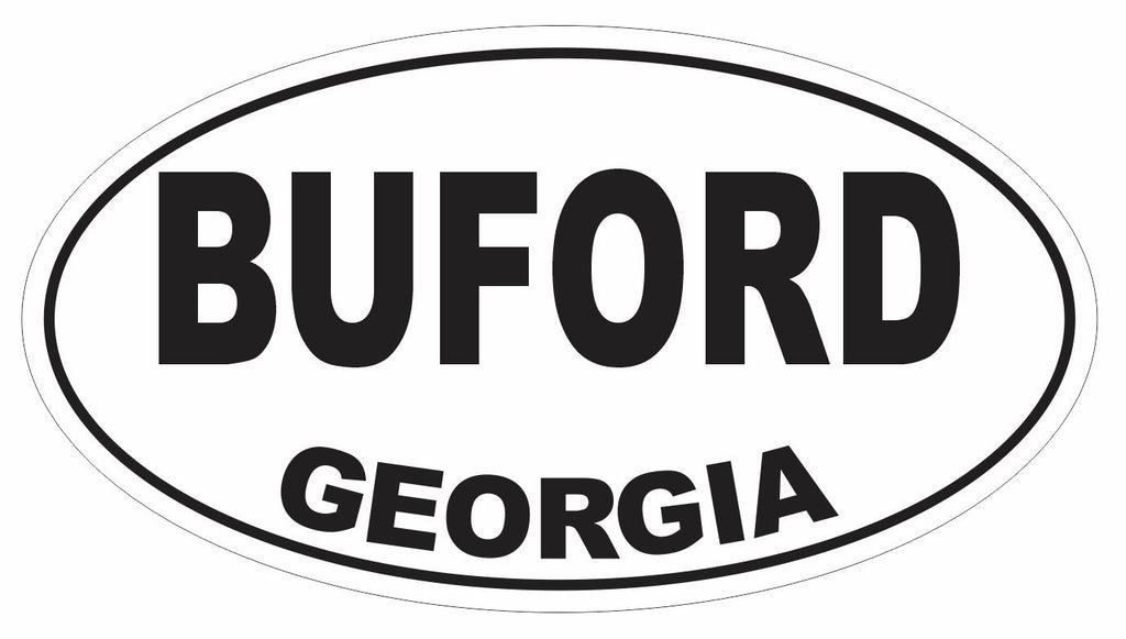 Buford Georgia Oval Bumper Sticker or Helmet Sticker D2923 Euro Oval - Winter Park Products