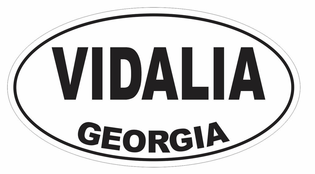 Vidalia Georgia Oval Bumper Sticker or Helmet Sticker D2969 Euro Oval - Winter Park Products