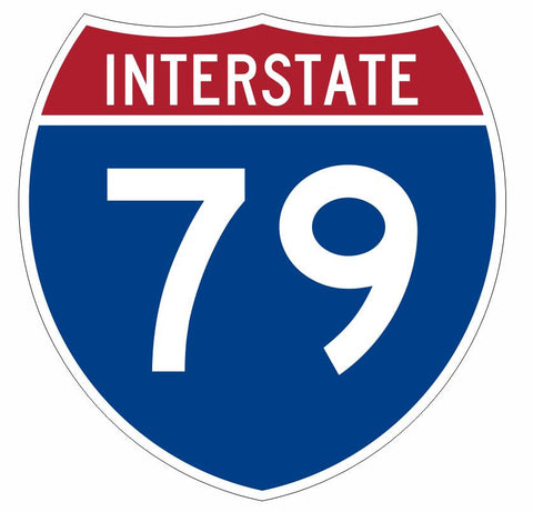 Interstate 79 Sticker Decal R927 Highway Sign - Winter Park Products