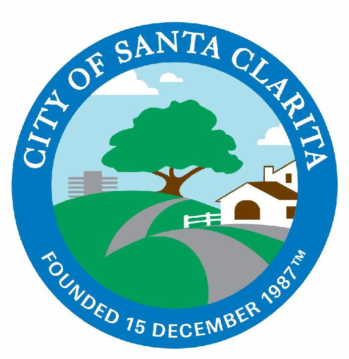 Seal of Santa Clarita California Sticker / Decal R704 - Winter Park Products