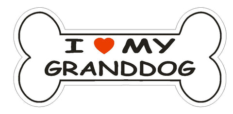 Love My Granddog Bumper Sticker or Helmet Sticker D833 Dog Bone Pet Lover - Winter Park Products