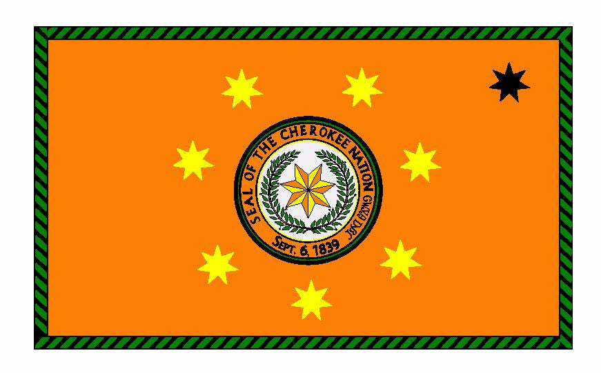 Cherokee Nation Flag Sticker Decal F637 - Winter Park Products
