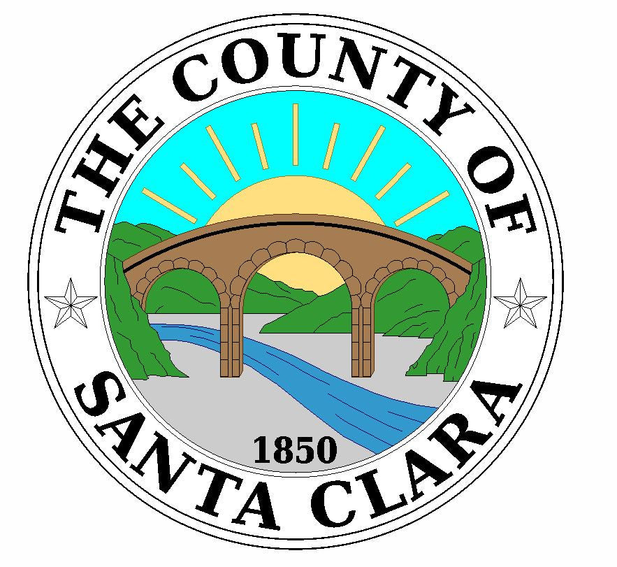 Seal of County of Santa Clara Sticker / Decal R740 - Winter Park Products
