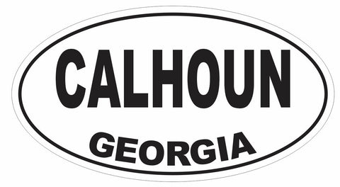 Calhoun Georgia Oval Bumper Sticker or Helmet Sticker D2924 Euro Oval - Winter Park Products