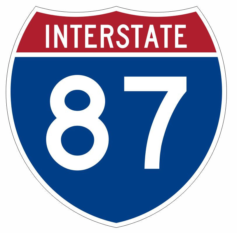 Interstate 87 Sticker Decal R935 Highway Sign - Winter Park Products