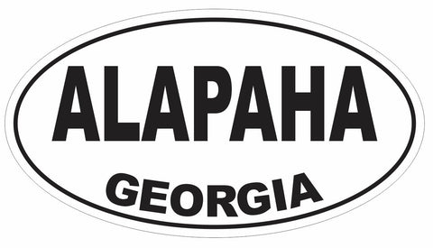Alapaha Georgia Oval Bumper Sticker or Helmet Sticker D2980 Euro Oval - Winter Park Products