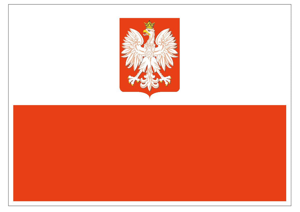 POLAND Vinyl International Flag DECAL Sticker MADE IN THE USA F397 - Winter Park Products