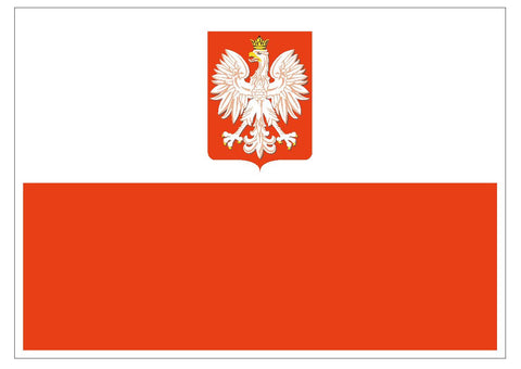 POLAND Vinyl International Flag DECAL Sticker MADE IN THE USA F397 - Winter Park Products