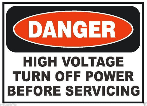 Danger High Voltage Turn Off OSHA Safety Sign Decal Sticker Label D280 - Winter Park Products