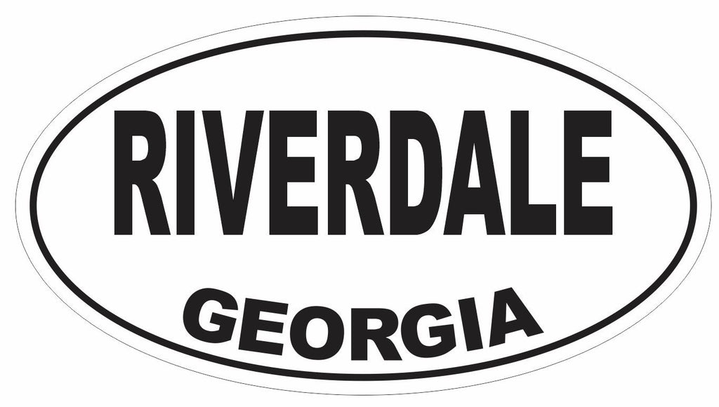 Riverdale Georgia Oval Bumper Sticker or Helmet Sticker D2958 Euro Oval - Winter Park Products