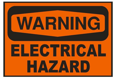 Warning Electrical Hazard Sticker Safety Sign Sign D655 OSHA - Winter Park Products