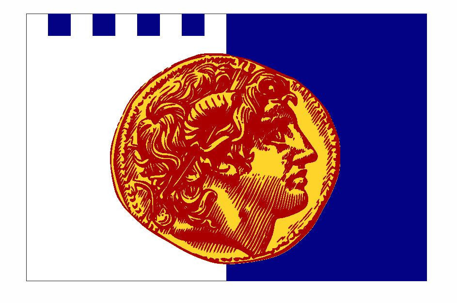 Flag of Thessalonica Greece Flag Sticker Decal F657 - Winter Park Products