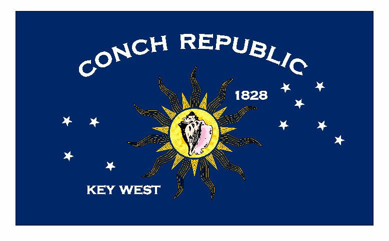 Key West Florida Flag Sticker / Decal F675 Conch Republic - Winter Park Products