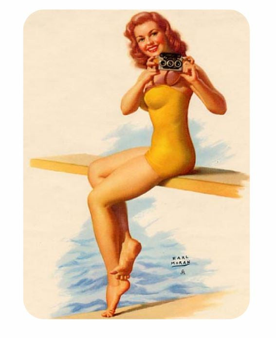 Vintage Style Pin Up Girl Sticker P26 Pinup Girl Sticker - Winter Park Products