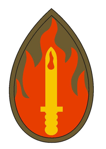 63rd Infantry Division Blood and Fire Sticker Decal M30 - Winter Park Products