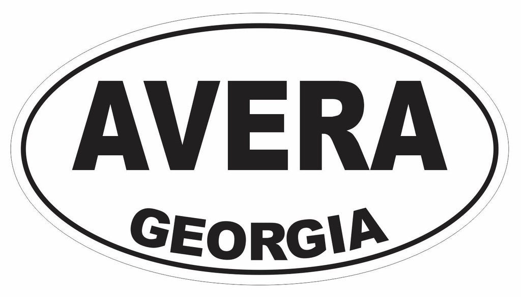 Avera Georgia Oval Bumper Sticker or Helmet Sticker D2992 Euro Oval - Winter Park Products