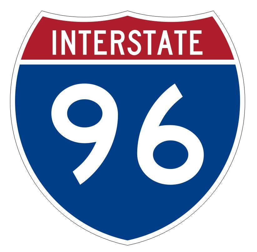 Interstate 96 Sticker Decal R943 Highway Sign - Winter Park Products