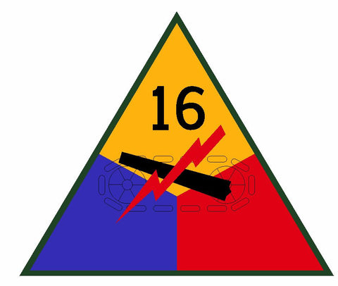 16th Armored Division Sticker Military Decal M365 - Winter Park Products