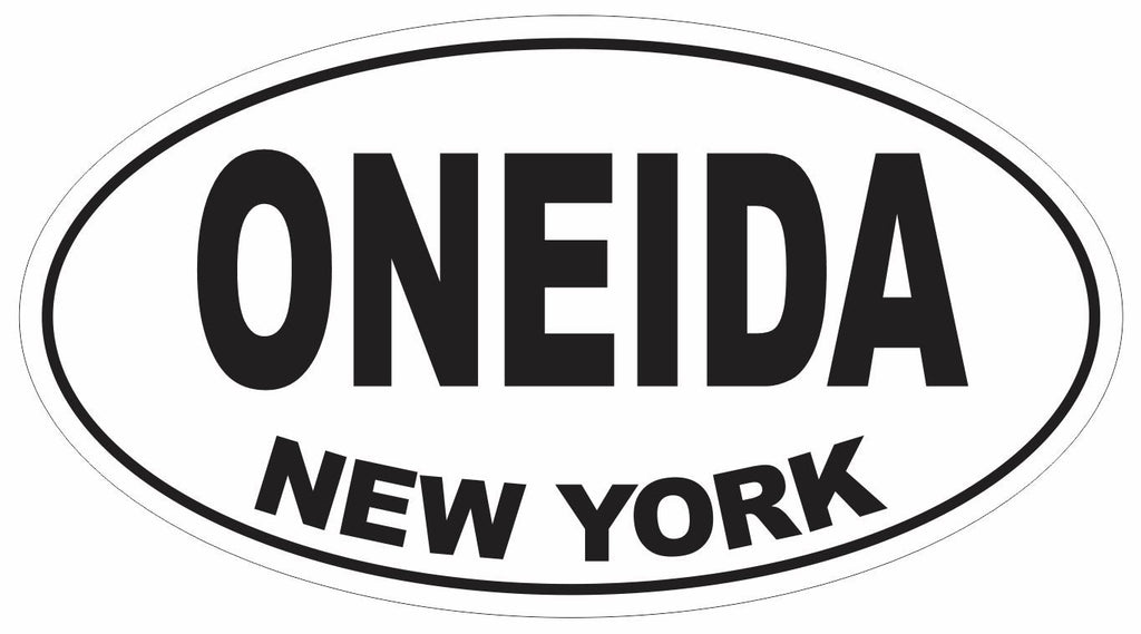 Oneida New York Oval Bumper Sticker or Helmet Sticker D3056 Euro Oval - Winter Park Products