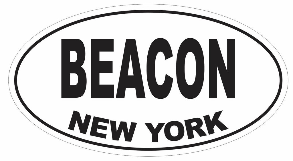 Beacon New York Oval Bumper Sticker or Helmet Sticker D3043 Euro Oval - Winter Park Products