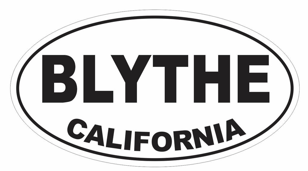 Blythe California Oval Bumper Sticker or Helmet Sticker D3020 Euro Oval - Winter Park Products