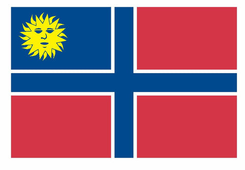 State of Muskogee historical Flag Sticker Decal F652 - Winter Park Products