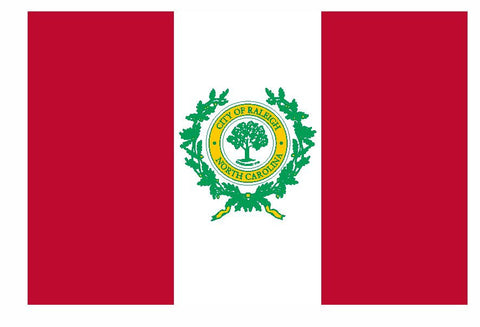 Raleigh North Carolina Flag Sticker / Decal F682 - Winter Park Products