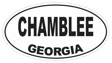 Chamblee Georgia Oval Bumper Sticker or Helmet Sticker D2926 Euro Oval - Winter Park Products