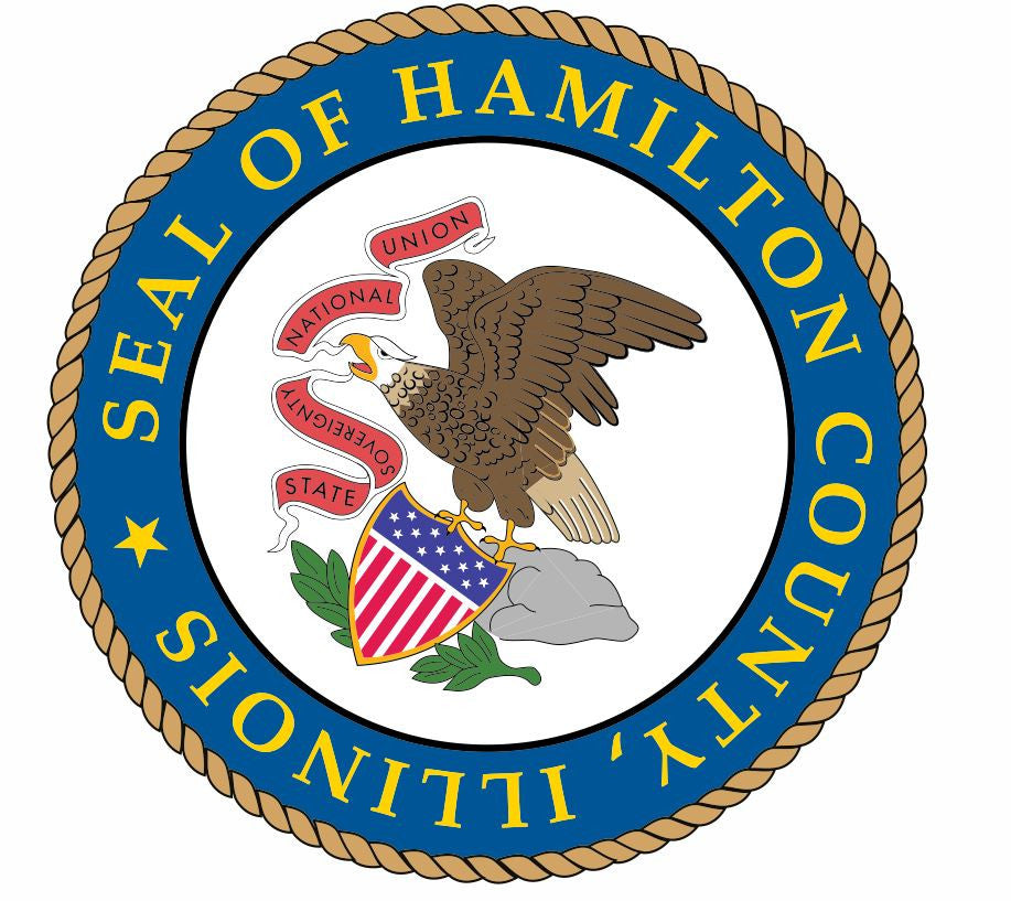 Hamilton County Seal Sticker Decal R819 Illinois - Winter Park Products