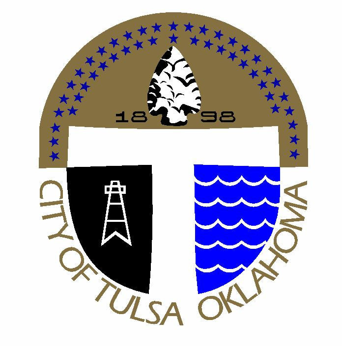Seal of Tulsa Oklahoma Sticker / Decal R687 - Winter Park Products