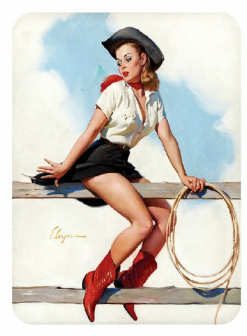 Vintage Style Pin Up Girl Sticker P112 Pinup Girl Sticker - Winter Park Products
