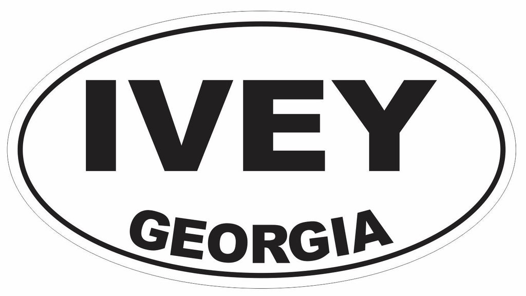 Ivey Georgia Oval Bumper Sticker or Helmet Sticker D2942 Euro Oval - Winter Park Products