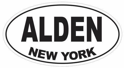 Alden New York Oval Bumper Sticker or Helmet Sticker D3067 Euro Oval - Winter Park Products