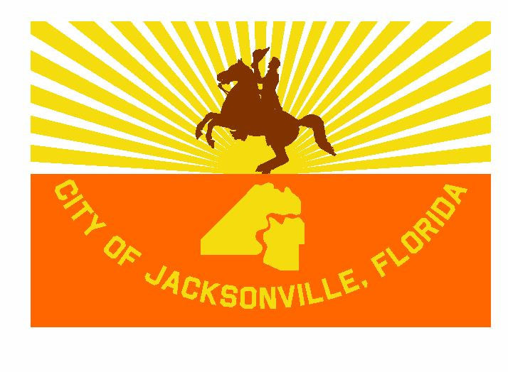 Jacksonville Florida Flag Sticker / Decal F674 - Winter Park Products