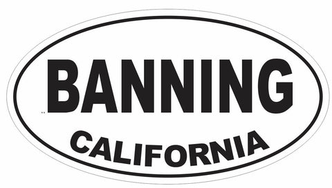 Banning California Oval Bumper Sticker or Helmet Sticker D3013 Euro Oval - Winter Park Products